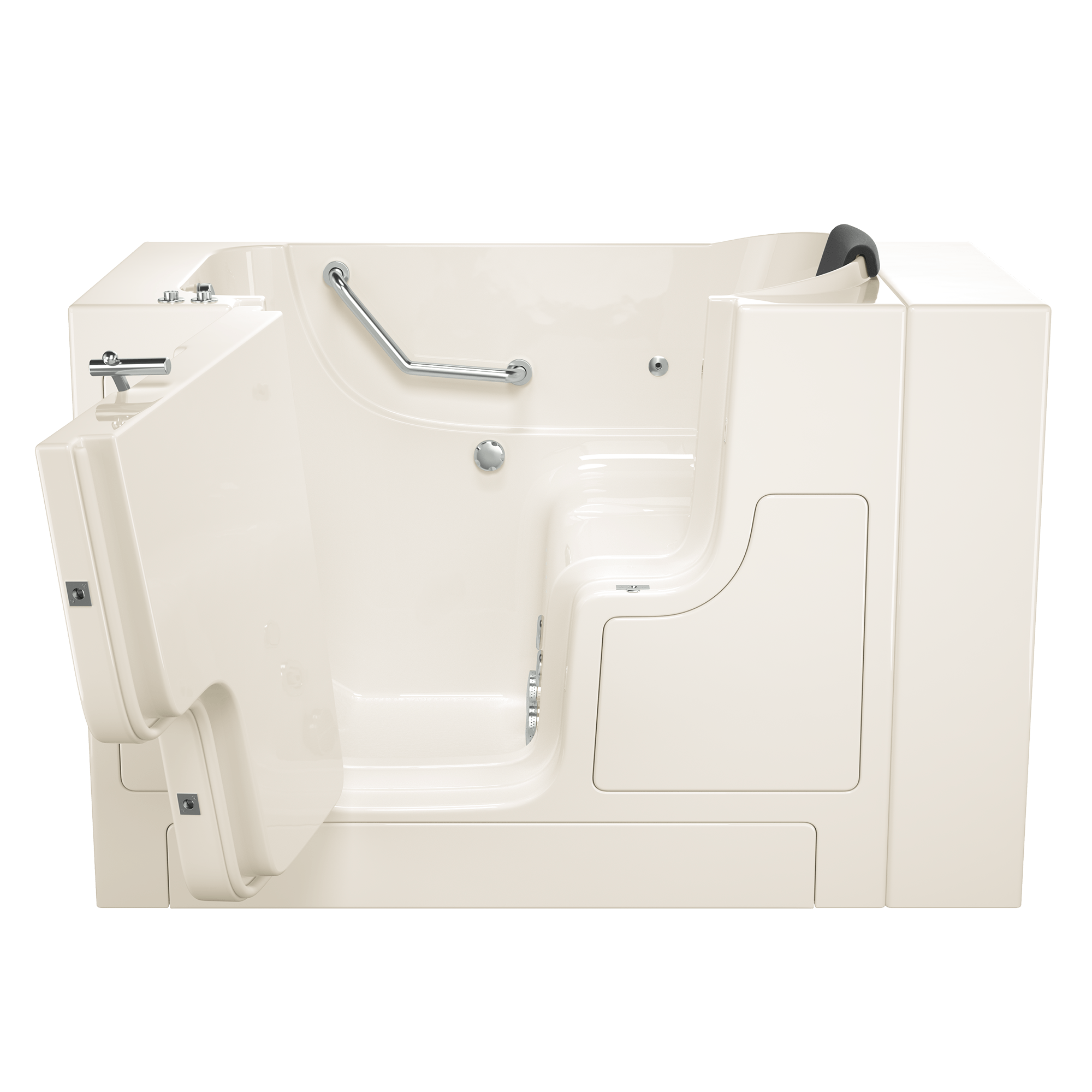 Gelcoat Premium Series 30 x 52  Inch Walk in Tub With Whirlpool System   Left Hand Drain WIB LINEN